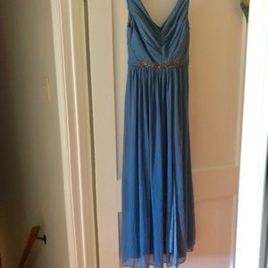 Light blue bridesmaid or prom dress